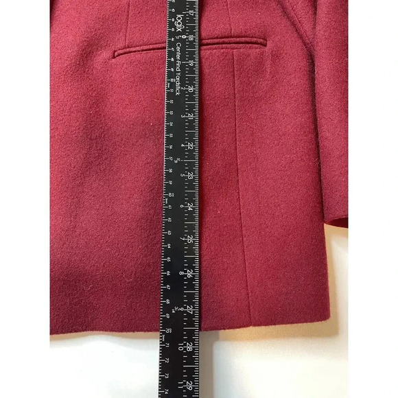 LL Bean Vintage Red Wool Blazer Jacket Coat Women’s Size 12 - Picture 5 of 7